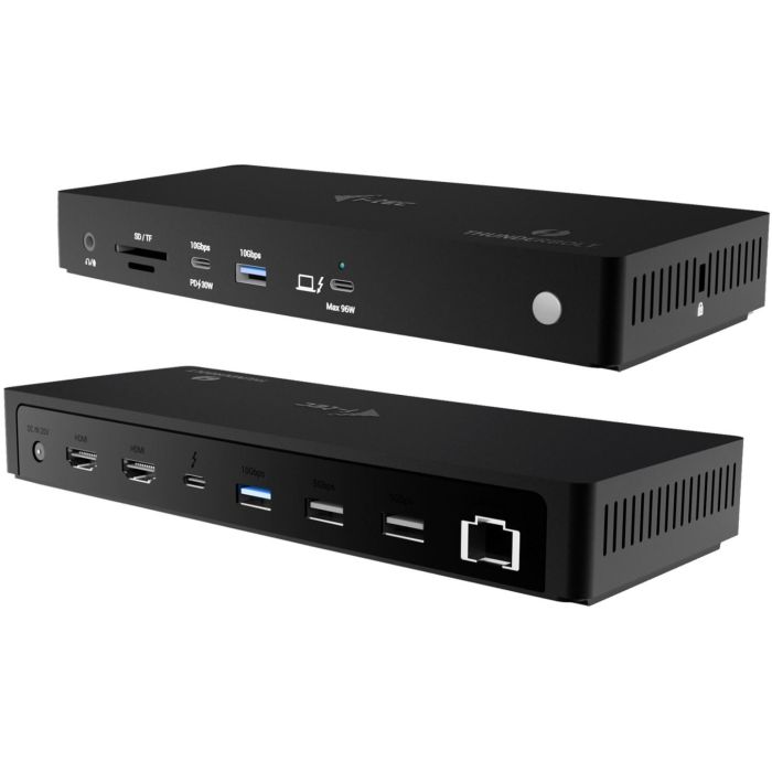 I-Tec TB4TRIPLEDOCKPDIT Base Docking Thunderbolt 4 Triple Pantalla USB-C con Carga 96W y Lector de Tarjetas