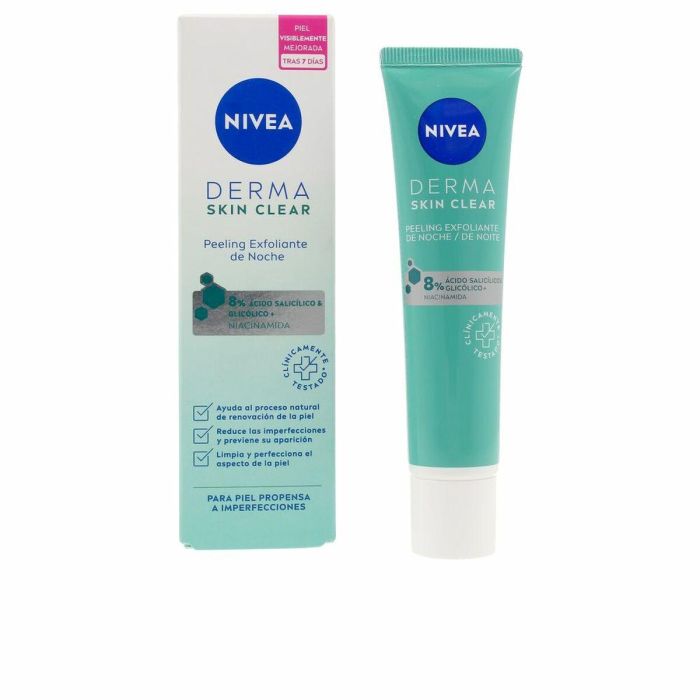 Nivea Derma Skin Clear Peeling Exfoliante Facial Noche