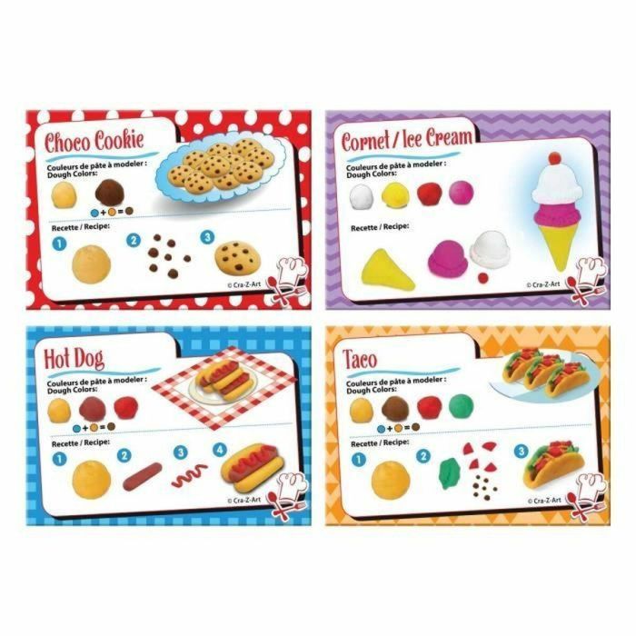 Lexibook LEX3380743110561 Kit de arcilla de modelar suave y moldeable Super Chef 3 Lexibook LEX3380743110561 Kit de arcilla de modelar suave y moldeable Super Chef 3