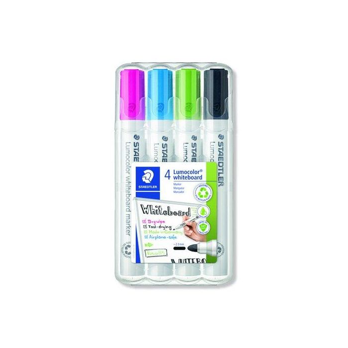 Marcador Pizarra Staedtler 351 Lumocolor Conico Surtido Caja De 4