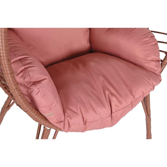 Sillón de jardín DKD Home Decor 90 x 65 x 151 cm Metal Terracota ratán sintético 4 Sillón de jardín DKD Home Decor 90 x 65 x 151 cm Metal Terracota ratán sintético 4