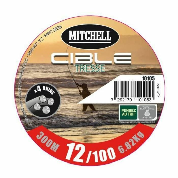 Mitchell Trenza de Pesca: Hilo Trenzado de 300m con Diámetro 0.17mm (17/100)