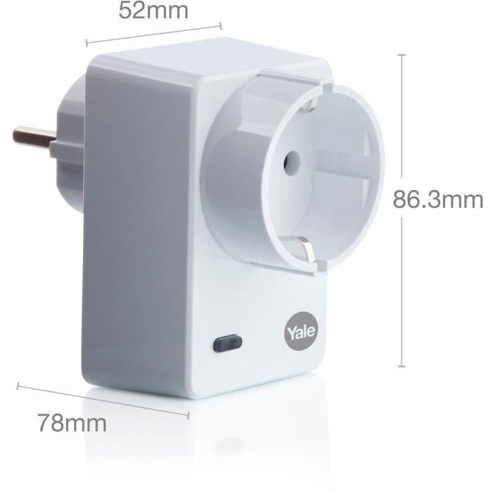 Enchufe de control remoto para interiores YALE - Interruptor conectado de encendido / apagado - Para sistema de alarma doméstica conectado de sincronización 1 Enchufe de control remoto para interiores YALE - Interruptor conectado de encendido / apagado - Para sistema de alarma doméstica conectado de sincronización 1
