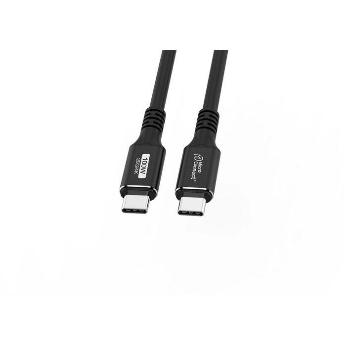 MicroConnect Cable USB-C a USB-C 2m Premium, 100W, 20Gbps, 4K60Hz 2