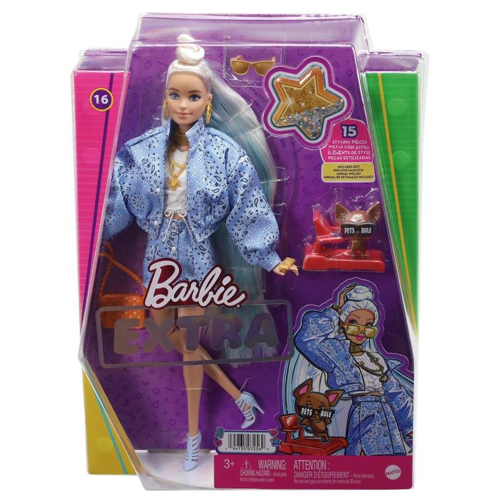 Barbie Muñeca Extra Conjunto Estampado Bandana HHN08
