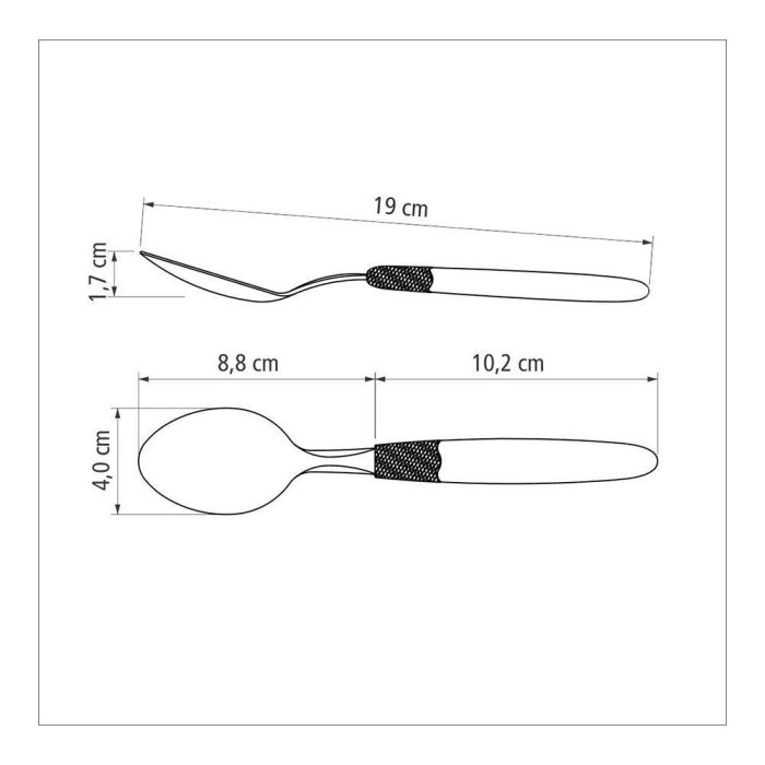 Tramontina Cubiertería 30 Piezas Negro Acero Inoxidable Mango Polipropileno 6