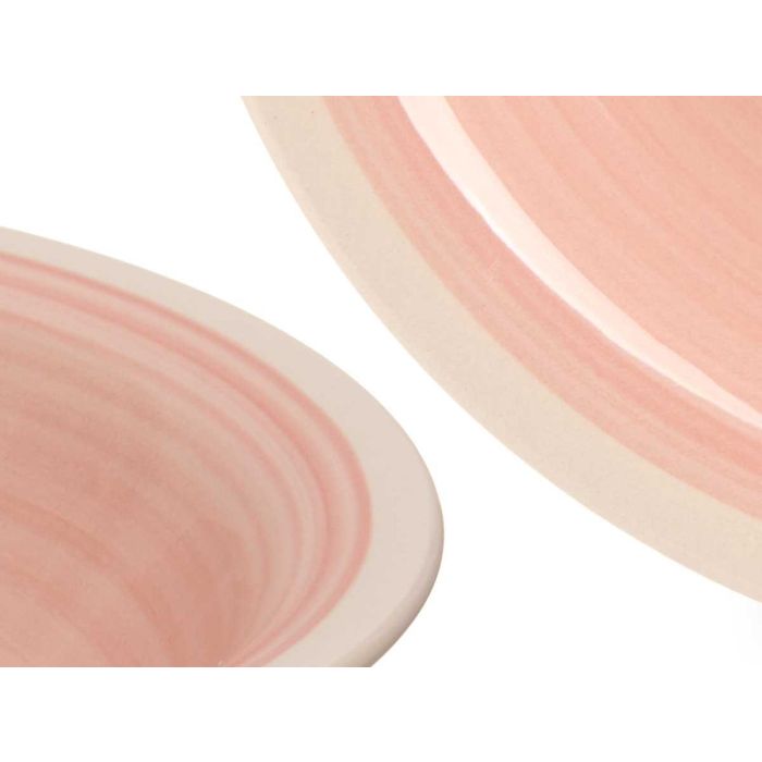 Plato Hondo Gres Rosa Borde 21 cm Vessia (36 Unidades) 3