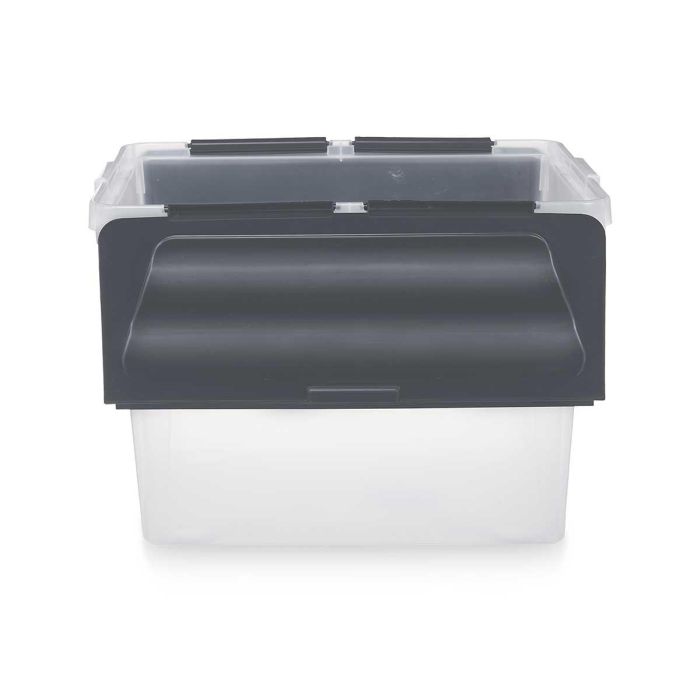 Caja Doble Tapa Abatible 48L Antracita Kipit 50X35CM (6 Unidades) 2 Caja Doble Tapa Abatible 48L Antracita Kipit 50X35CM (6 Unidades) 2