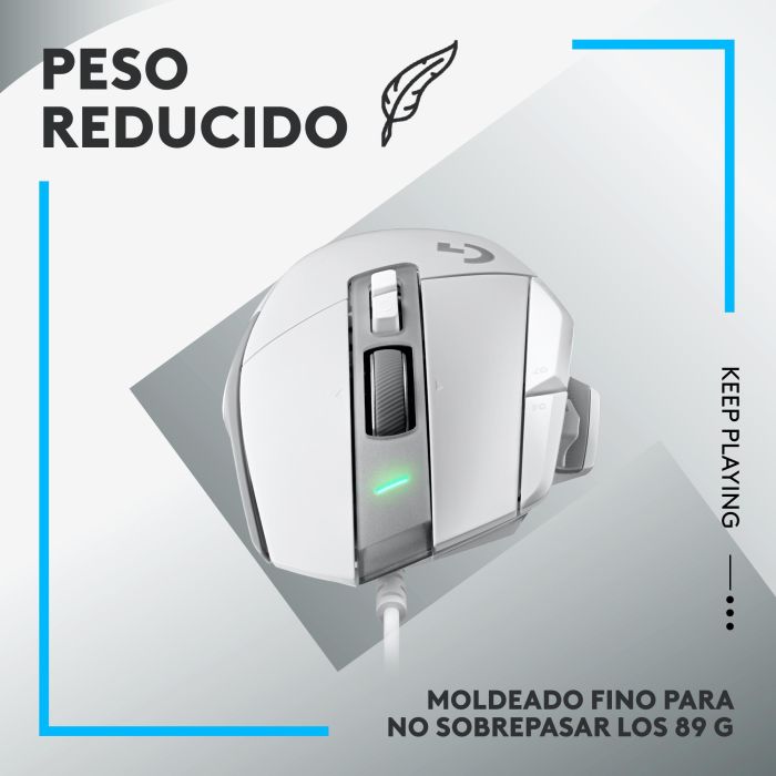 Logitech G G502 X - Ratón Gaming Óptico con Cable, Blanco, Sensor HERO 25600 DPI, 11 Botones Programables, USB para PC/Mac 6 Logitech G G502 X - Ratón Gaming Óptico con Cable, Blanco, Sensor HERO 25600 DPI, 11 Botones Programables, USB para PC/Mac 6