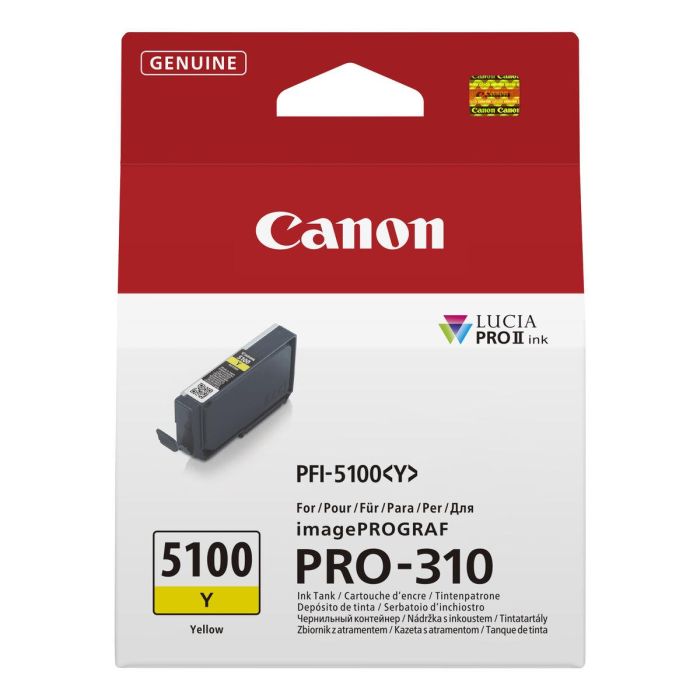 Canon PFI-5100 Cartucho de Tinta Amarillo 14.4 ml para imagePROGRAF PRO-310 3