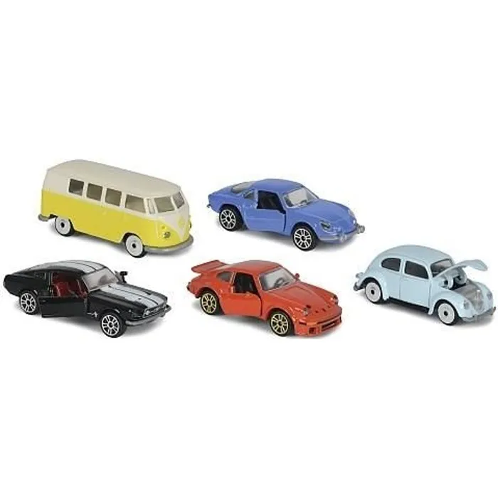 Smoby Majorette Vintage Giftpack Set 5 Vehículos Escala 1/64 Porsche, Renault Alpine, VW Combi, VW Cox, Ford Mustang 0 Smoby Majorette Vintage Giftpack Set 5 Vehículos Escala 1/64 Porsche, Renault Alpine, VW Combi, VW Cox, Ford Mustang 0