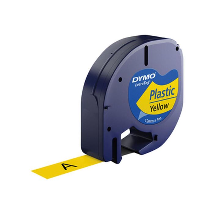 Cinta Laminada para Rotuladoras Dymo 91202 12 mm LetraTag® Negro Amarillo (10 Unidades) 2 Cinta Laminada para Rotuladoras Dymo 91202 12 mm LetraTag® Negro Amarillo (10 Unidades) 2