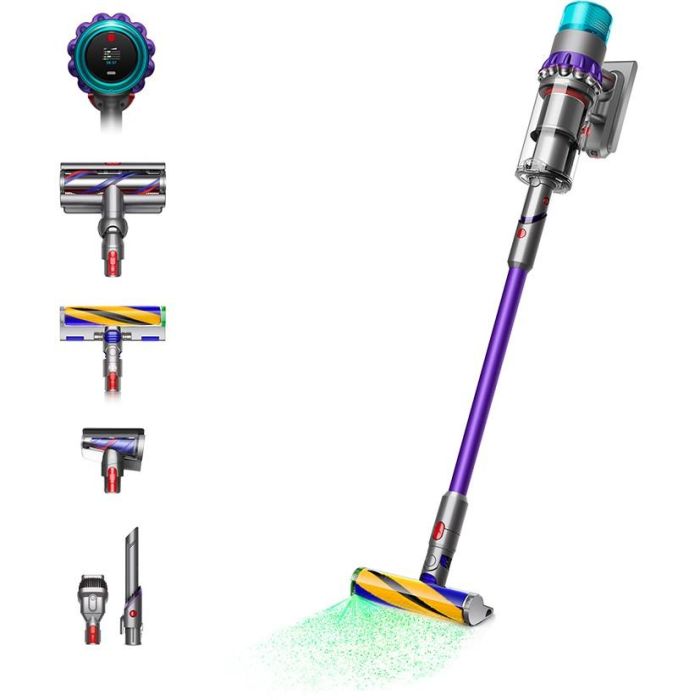 Dyson Gen5 Detect Absolute Aspiradora Escoba Inalámbrica, HEPA, Ciclónica, 262 AW, Pantalla LCD, 70 min Autonomía, Rot/Plata/Turquesa