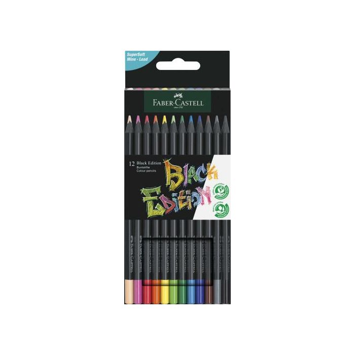 Lapices De Colores Faber-Castell Black Edition Estuche De 12