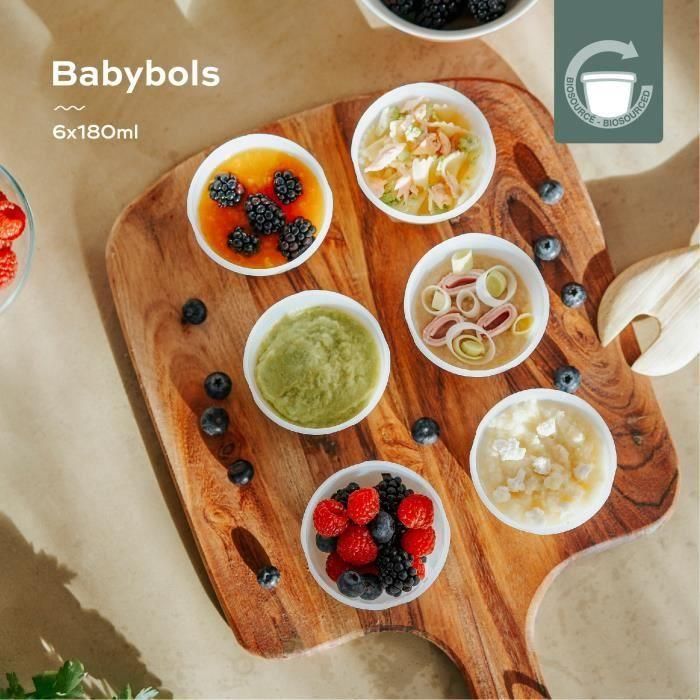 Babymoov Conservation Pots BioSourcés - Lote de 6x180ml 1 Babymoov Conservation Pots BioSourcés - Lote de 6x180ml 1