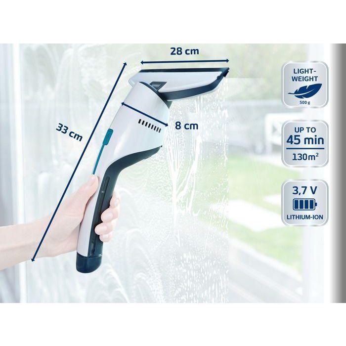 LEIFHEIT 51035 - Aspirador de baño y cristal Nemo - Depósito 60ml - Autonomía 45min - IPX7 - Diseño ergonómico y estilizado 5