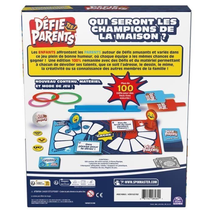 Spinmaster SPI6074063 Desafía a tus padres - Juego de mesa familiar, a partir de 6 años 1