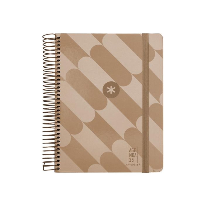 Agenda Espiral Antartik Pattern A5+ 2025 Dia Pagina Color Rosa Nude Papel 80 gr 2