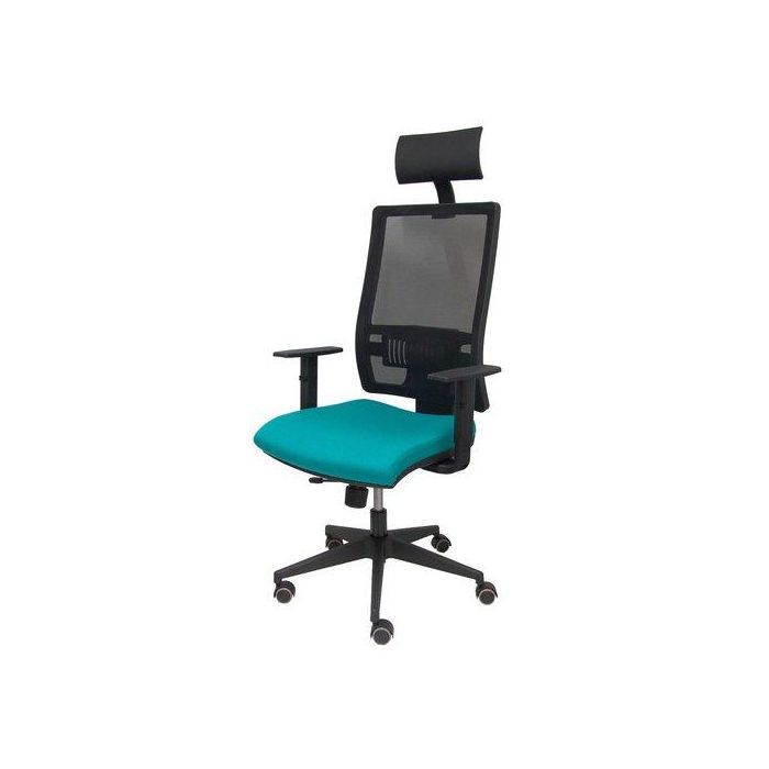 Silla Piqueras Y Crespo Horna Brazos Regulables Cabecero Incluido Mecanismo Traslack Apoyo Lumbar Respaldo Malla Transpirable Y Asiento Tapizado Bali Turquesa