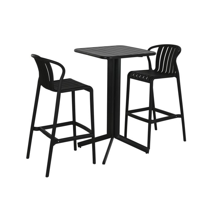 Mesa Bar Terraza Y Jardin DKD Home Decor Negro 60 x 102 x 60 cm Set de 3 5 Mesa Bar Terraza Y Jardin DKD Home Decor Negro 60 x 102 x 60 cm Set de 3 5