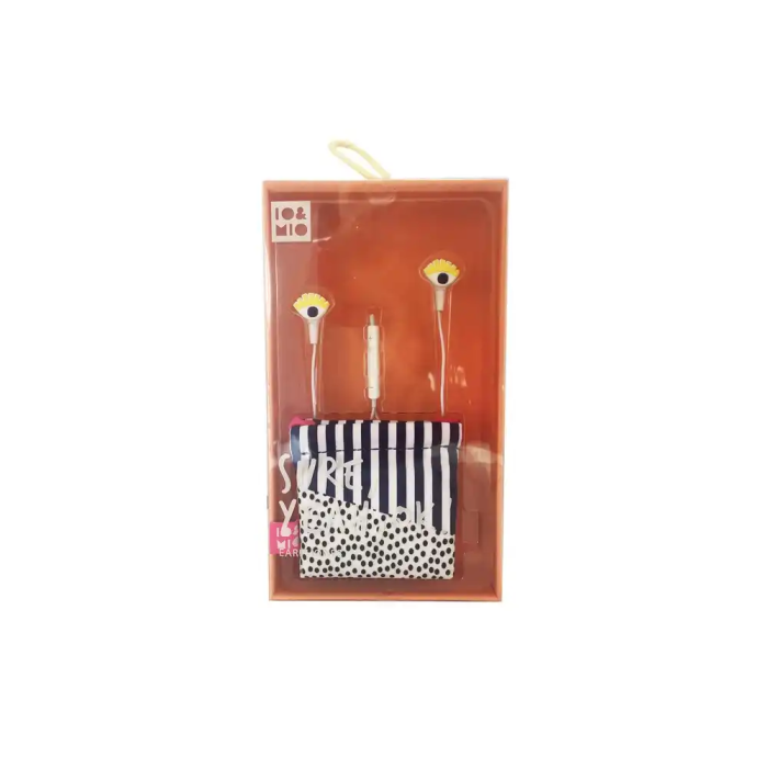 Wondee Oh Yeah Sure Auriculares Estéreo con Micrófono, Blanco, Jack 3.5mm, Cable, Impedancia 16 Ohms, Respuesta 20Hz-20kHz, Bolsa de Tela Incluida