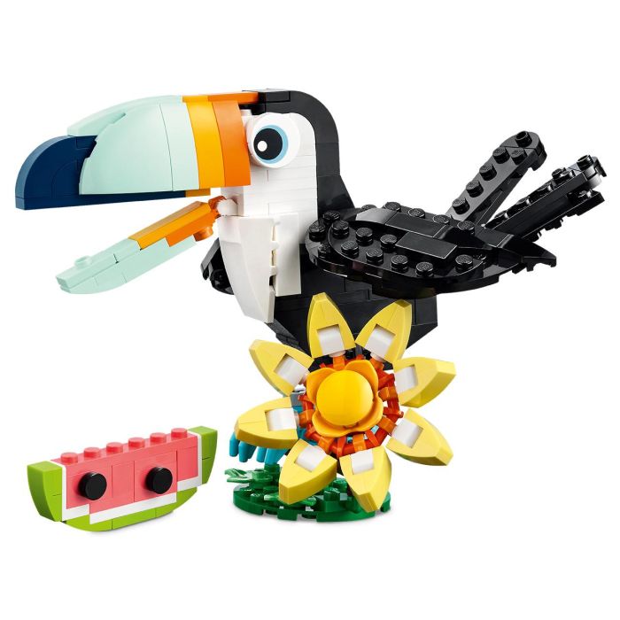 Lego 31173 Creator Fauna Salvaje: Tucán Tropical - Set de construcción 3 en 1 de animales: tucán, mariposa o pez tropical 2