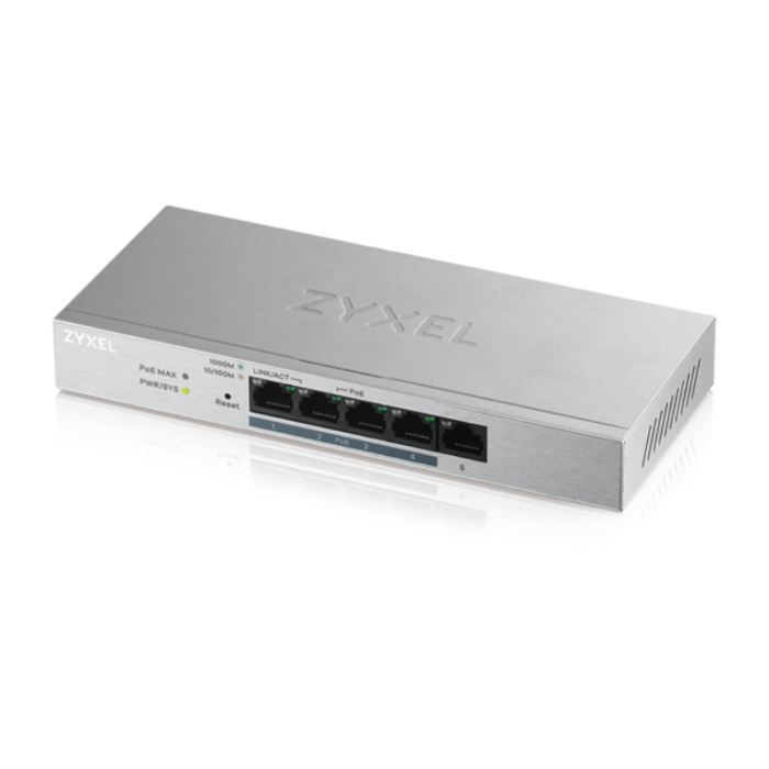 Zyxel GS1200-5HP v2 Switch Gestionado Gigabit Ethernet PoE 5 Puertos Gris Zyxel GS1200-5HP v2 Switch Gestionado Gigabit Ethernet PoE 5 Puertos Gris