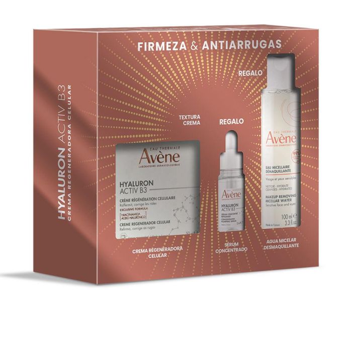 Avène Hyaluron Activ B3 Estuche Crema Regeneradora Celular + Agua Micelar + Serum HAB3 | Anti-edad, Reafirmante, Niacinamida, Ácido Hialurónico | 3 pz