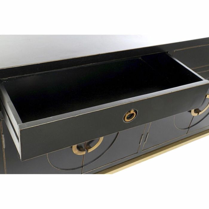 Buffet Oriental DKD Home Decor Negro Dorado 50 x 80 x 150 cm 4