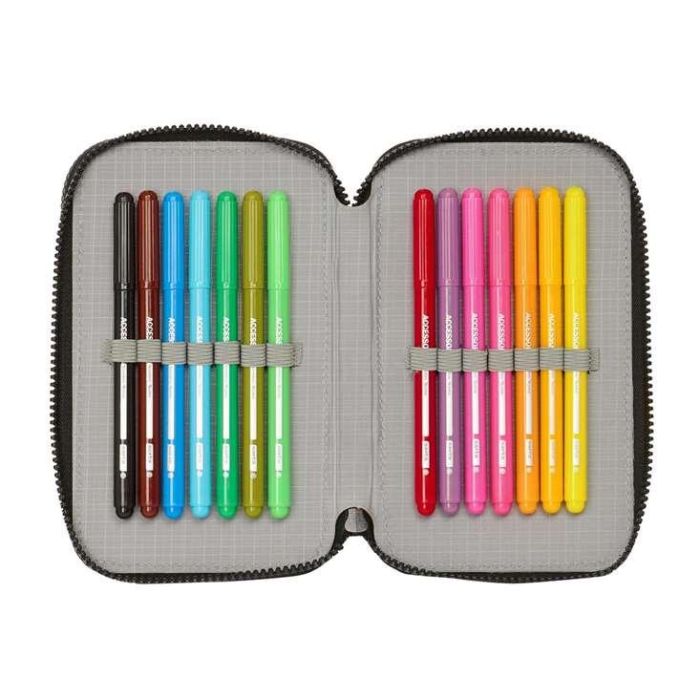 Plumier Doble Paul Frank Join the fun Negro 12.5 x 19.5 x 4 cm (28 piezas) 3 Plumier Doble Paul Frank Join the fun Negro 12.5 x 19.5 x 4 cm (28 piezas) 3