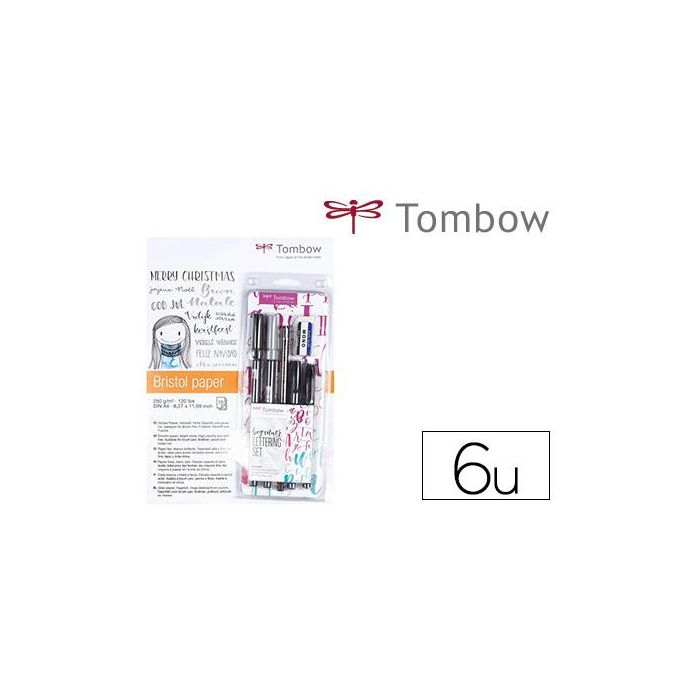 Set Caligrafia Tombow Lettering Beginner Para Principiante 6 Piezas