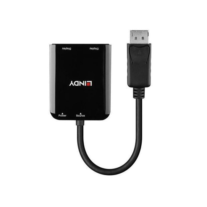 Lindy Hub MST Activo DisplayPort a 2 Puertos HDMI 4K (3840x2160@30Hz) para Monitores y TV - Duplica y Expande Señales 1 Lindy Hub MST Activo DisplayPort a 2 Puertos HDMI 4K (3840x2160@30Hz) para Monitores y TV - Duplica y Expande Señales 1