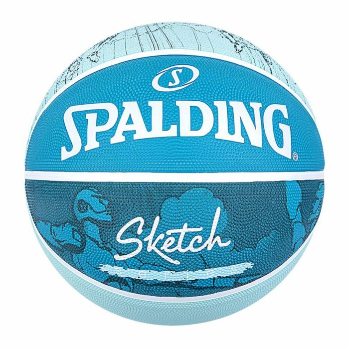 Balón de Baloncesto Spalding Sketch Dribble Azul Caucho (Talla 7) Balón de Baloncesto Spalding Sketch Dribble Azul Caucho (Talla 7)