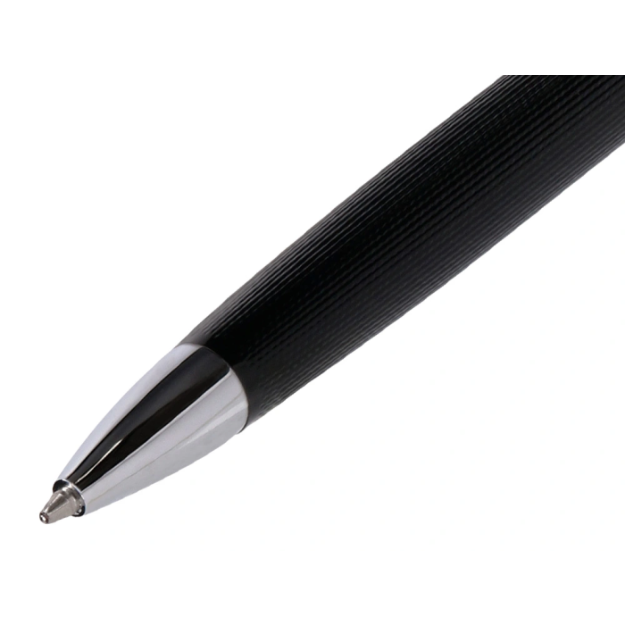 Belius Roller Turbo Aluminio Textura Punteada Negro y Plateado Tinta Azul Caja de Diseño 0.7mm 6