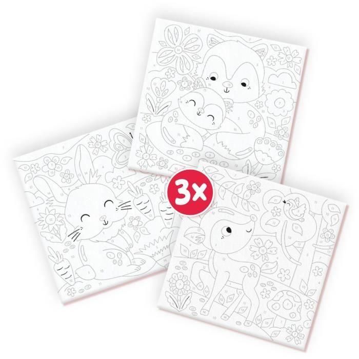 Ses Creative SES8710341147860 Set de Pintura por números sobre lienzo con diseño de 3 animales del bosque, actividad artística infantil 1 Ses Creative SES8710341147860 Set de Pintura por números sobre lienzo con diseño de 3 animales del bosque, actividad artística infantil 1