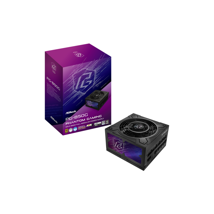 Asrock Phantom Gaming PG-850G unidad de fuente de alimentación 850 W 20+4 pin ATX ATX Negro Asrock Phantom Gaming PG-850G unidad de fuente de alimentación 850 W 20+4 pin ATX ATX Negro