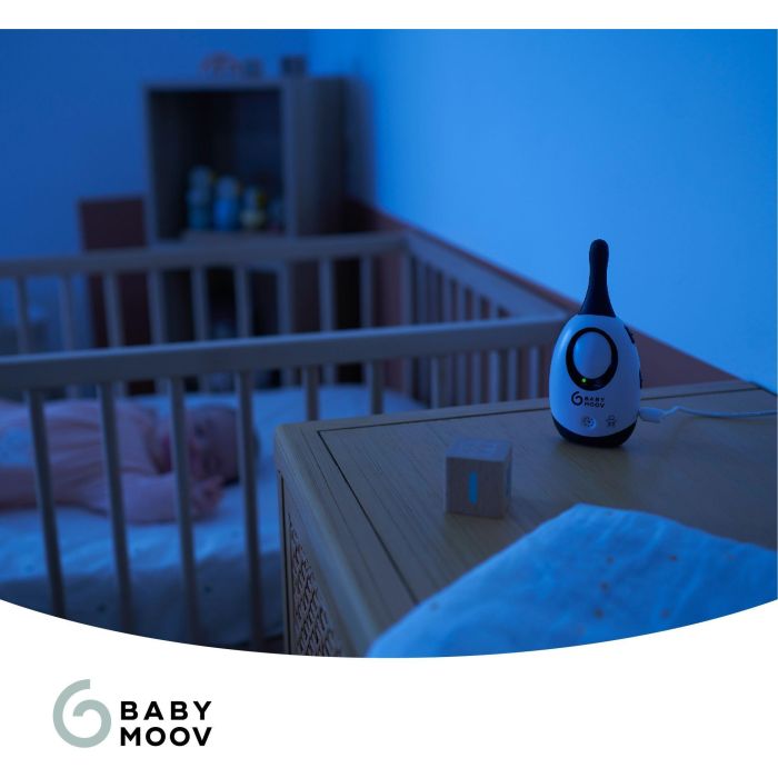 Babymoov Babyphone Audio Simply Care Gris con Activación VOX, 300m de Alcance y Alarmas Sonoras y Visuales 5