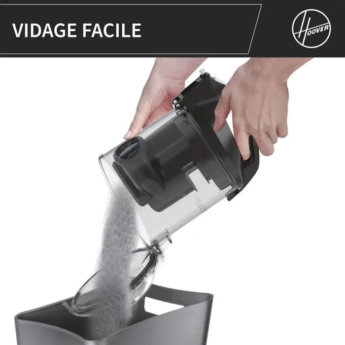 Candy Aspirador de Bidón Sin Bolsa CAF34HM - 800 W - Casete 2,5 L - Filtro HEPA 13 Lavable 3