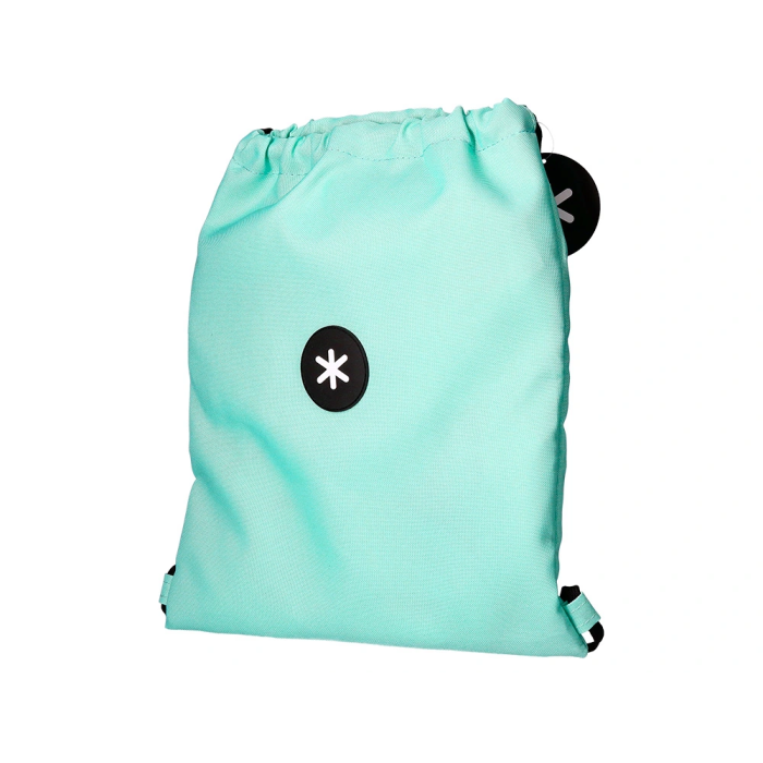 Antartik Mochila Saco Plano con Bolsillo Interior con Cremallera, Verde Menta, 350x400 mm 5 Antartik Mochila Saco Plano con Bolsillo Interior con Cremallera, Verde Menta, 350x400 mm 5