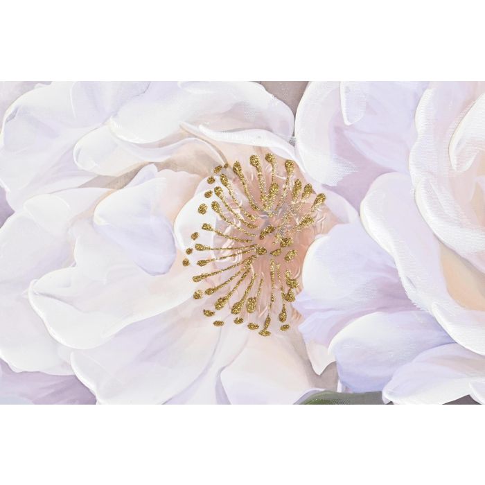 DKD Home Decor Cuadro de Lienzo Shabby Chic con Flores Blanco y Azul 80x80 cm Hecho a Mano (Pack de 2) 2 DKD Home Decor Cuadro de Lienzo Shabby Chic con Flores Blanco y Azul 80x80 cm Hecho a Mano (Pack de 2) 2
