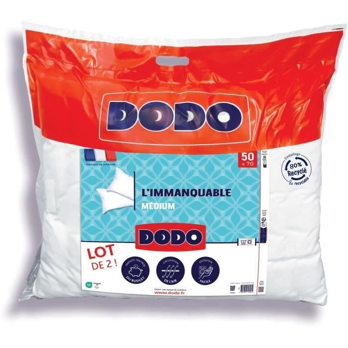 Dodo DOD3307419756984 - Juego de 2 Almohadas Blancas EL IMPERDIBLE 50x70 cm Dodo DOD3307419756984 - Juego de 2 Almohadas Blancas EL IMPERDIBLE 50x70 cm