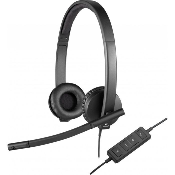 Logitech Auricular Binaural Estéreo con Micrófono USB H570E - Comodidad y Claridad en Llamadas