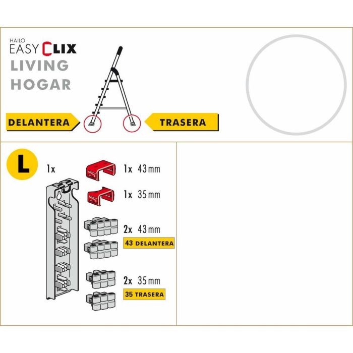 Tacos para escalera Hailo 9947-00 3