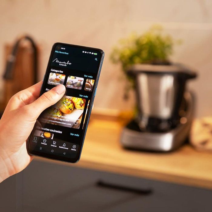 Cecotec Mambo 11090 Robot de Cocina con 37 Funciones, Balanza Integrada, 1600W, Jarra Inox 3.3L, Control App, Negro 4