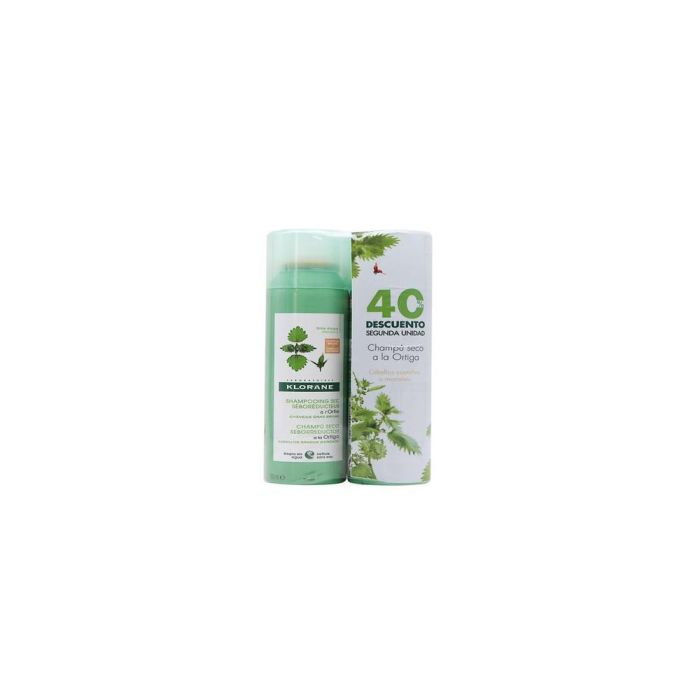 Klorane Champú Seco con Ortiga para Cabello Teñido 2x150ml