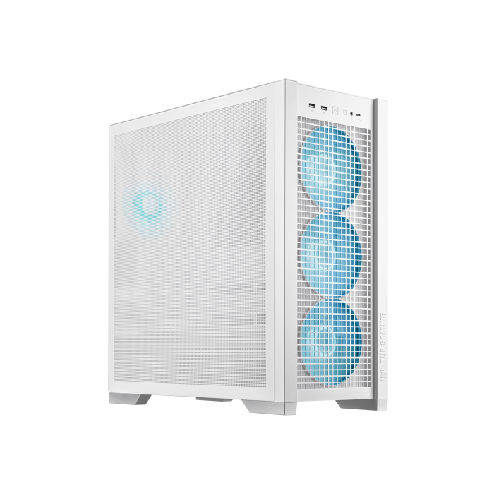 ASUS TUF Gaming GT302 ARGB Midi Torre PC Blanco - 90DC00I3-B19000 - Compatible con EATX, ATX, micro ATX, Mini-ITX, Ventiladores 3x140mm, Iluminación RGB 12