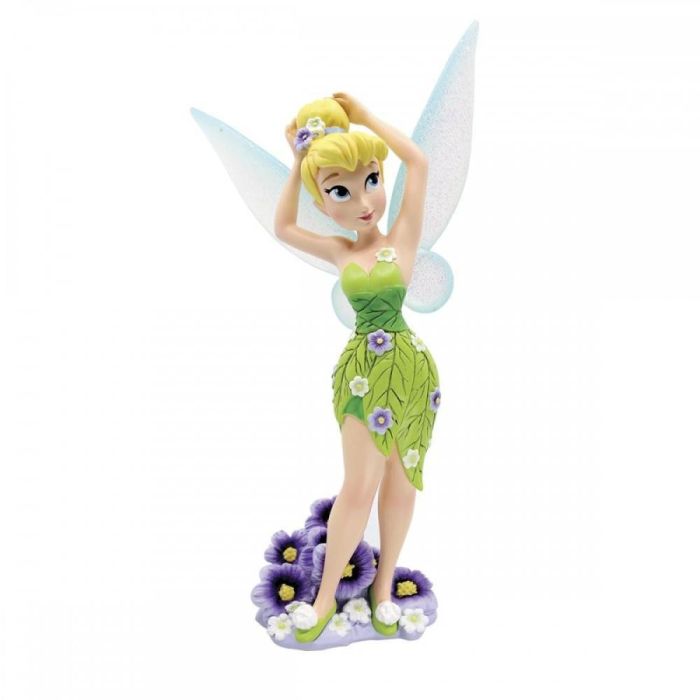 Enesco Figura Disney Peter Pan Campanilla Colección Showcase Floral con Detalles Florales y Alas Iridiscentes 17 cm