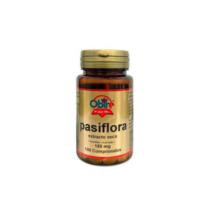 OBIRE Pasiflora Ext. Seco 180 mg, 100 Comprimidos. Relajante y ayuda al sueño