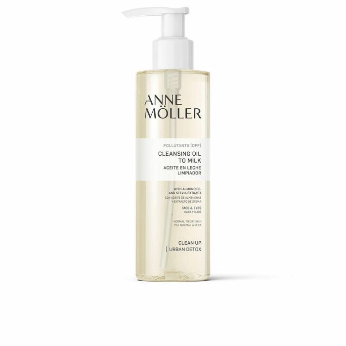 Anne Möller CLEAN UP Aceite Limpiador Facial a Leche Desmaquillante que Elimina Maquillaje y Suciedad, Hidratante, Regula Sebo 200 ml Anne Möller CLEAN UP Aceite Limpiador Facial a Leche Desmaquillante que Elimina Maquillaje y Suciedad, Hidratante, Regula Sebo 200 ml