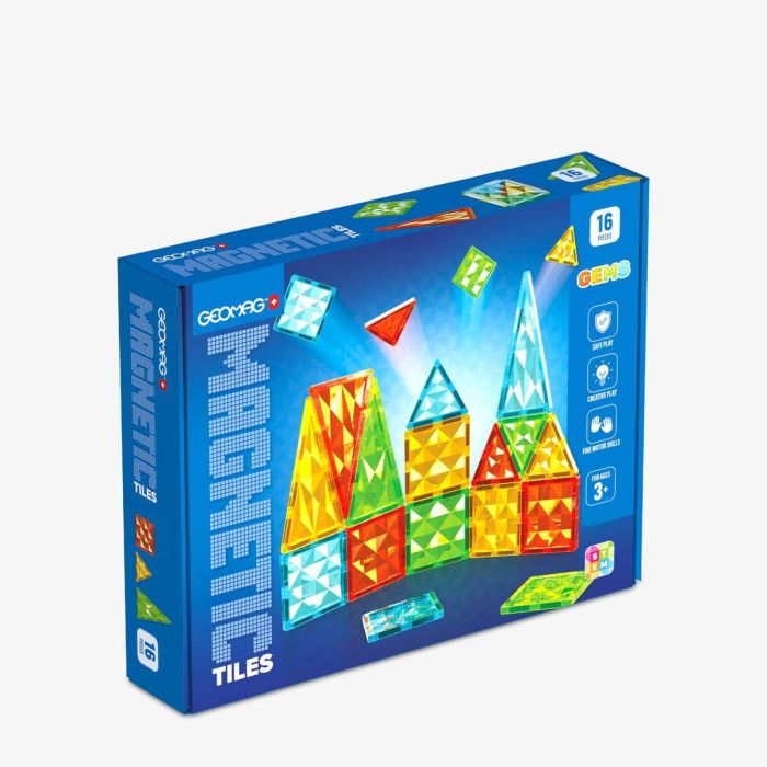 Geomag GEO7640122241009 Fichas Magnéticas Gemas 4100 | Juego 16 piezas, formas geométricas, efecto cristal 11 Geomag GEO7640122241009 Fichas Magnéticas Gemas 4100 | Juego 16 piezas, formas geométricas, efecto cristal 11